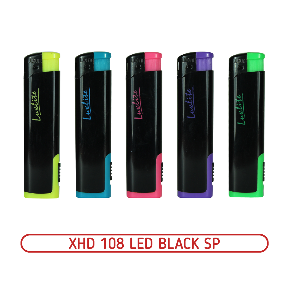 Luxlite XHD 108 Led Black SP пьезо зажигалка с фонарем