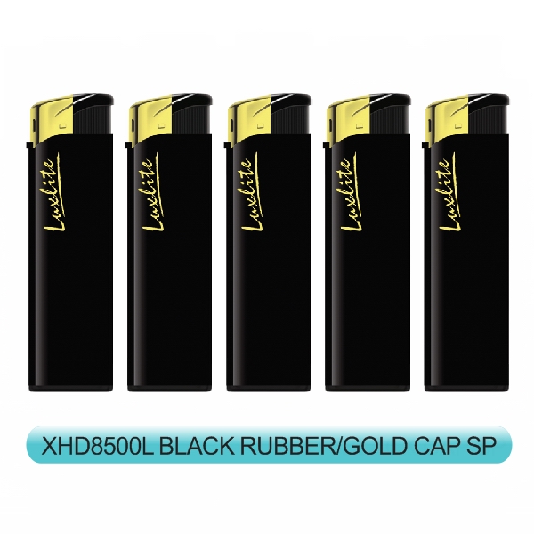 Luxlite XHD 8500L Black Rubber/Gold Cap пьезо зажигалка