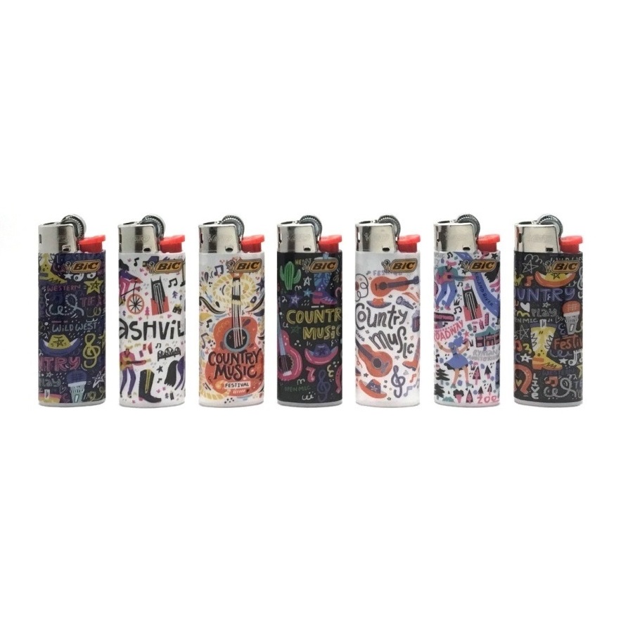 Bic J25 mini Country Music кремниевая зажигалка