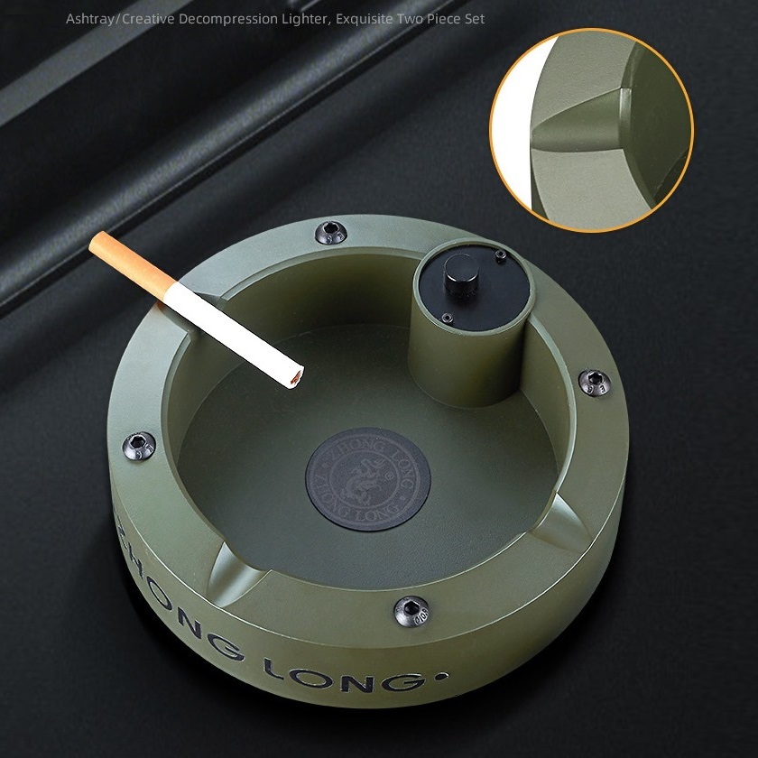 Zhong Long ZL-035B настольная турбо зажигалка - пепельница