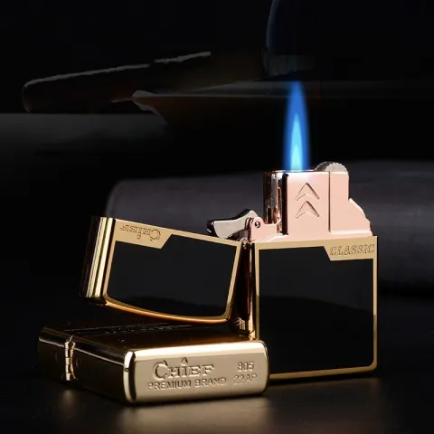 Chief 805B 14Ar бензиновая + газовая турбо зажигалка с кремниевым поджигом