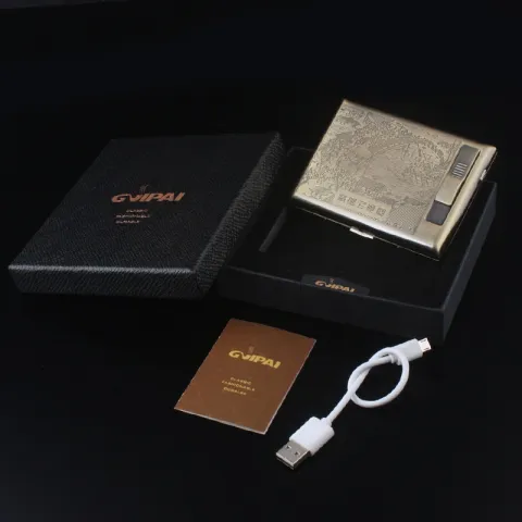Guipai Classic A портсигар со встроенной USB зажигалкой Guipai Classic A портсигар со встроенной USB зажигалкой