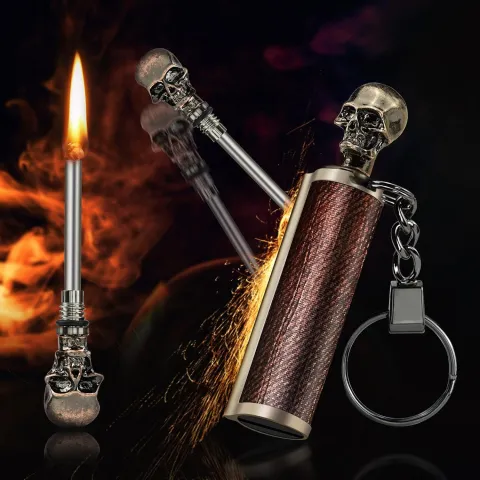 Honest BCZ227 Design бензиновая зажигалка - спичка с кольцом для ключей Honest BCZ227 Design бензиновая зажигалка - спичка с кольцом для ключей