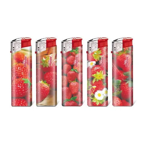 Pride Strawberry (aroma) E-106 пьезо зажигалка заправляемая Pride Strawberry (aroma) E-106 пьезо зажигалка заправляемая