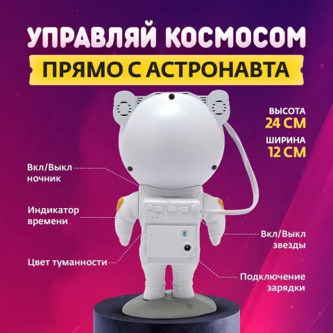 Космонавт Звёздное Небо New ночник - проекция