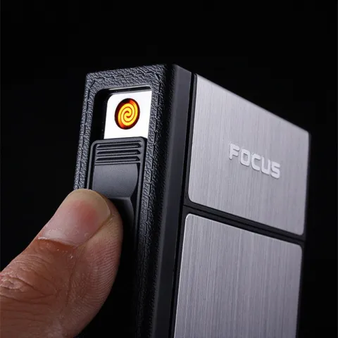 Focus JD-YH035A кейс для сигарет с встроенной USB зажигалкой Focus JD-YH035A кейс для сигарет с встроенной USB зажигалкой