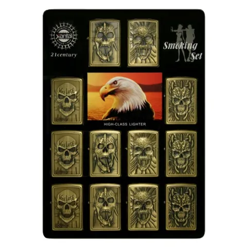 Jiantai Черепа 12 бензиновые зажигалки
