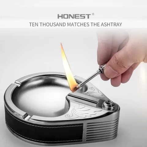 Honest BCG001-1 настольная бензиновая зажигалка - пепельница Honest BCG001-1 настольная бензиновая зажигалка - пепельница