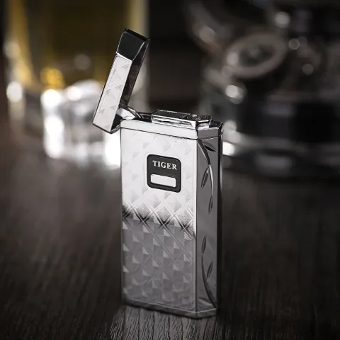 Tiger TW902S-01 сенсорная турбо зажигалка Tiger TW902S-01 сенсорная турбо зажигалка