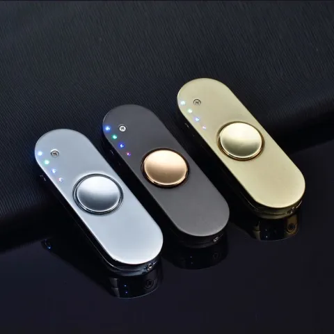 Hetai HT210 USB зажигалка - спиннер 2 в 1 с подсветкой
