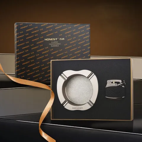 Honest TA-130-1 набор бензиновая зажигалка + пепельница