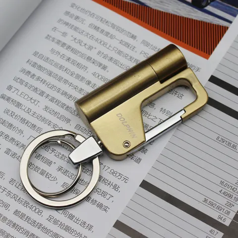 Dolphin HY651 бензиновая зажигалка с карабином и кольцом для ключей
